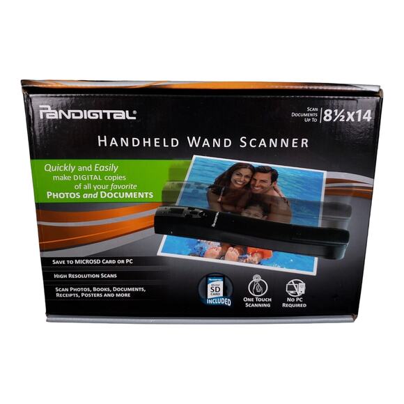 Pandigital Portable Scanner w/ MicroSD | Handheld Wand NEW Open Box - Picture 1 of 3
